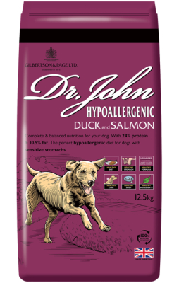 Dr. John Hypoallergenic Duck and Salmon - hundefoder med and og laks