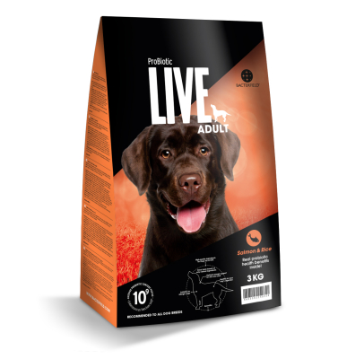 3 kg. ProBiotic LIVE Adult - Laks & Ris