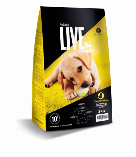 Bygger sti gås 3 kg. ProBiotic LIVE Puppy med Kylling - Hvalpefoder, kun 209,00