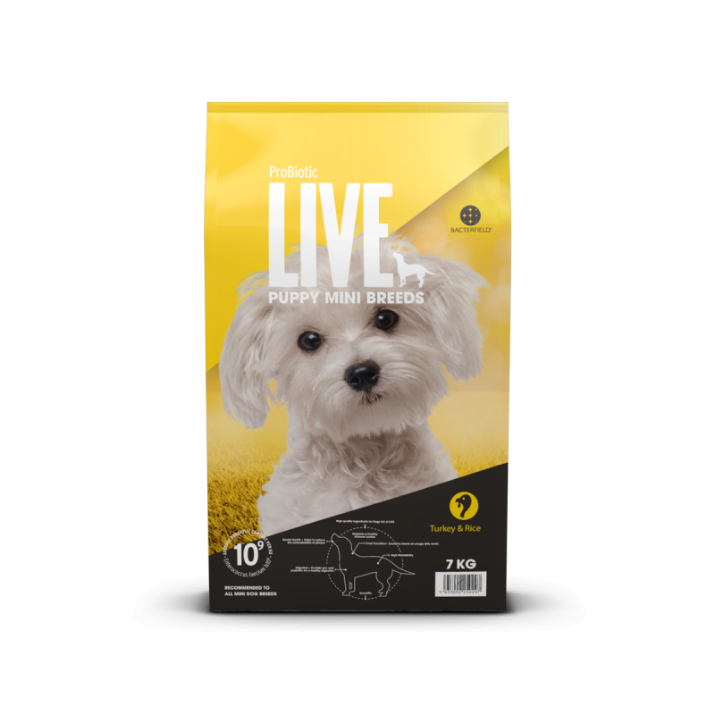 Billede af 2 kg. ProBiotic LIVE Puppy MINI Breeds - hvalpefoder med kalkun til små hunderacer