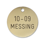 Hundetegn, rund i messing størrelse 33 mm Hundetegn, rund i messing størrelse 33 mm
