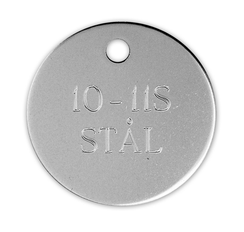 4: Rundt Hundetegn i stål - 27 mm