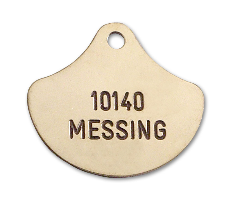 11: Hundetegn i messing - 30 x 27 mm