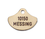 Hundetegn i messing - 26 x 21 mm