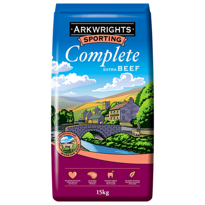 Arkwrights Sporting complete Extra Beef hundefoder til aktive hunde