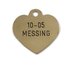 Hundetegn i messing ca 25 x 25 mm Hundetegn i messing ca 25 x 25 mm