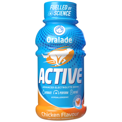 Flaske med skruelåg - Oralade Active, kylling - 250 ml