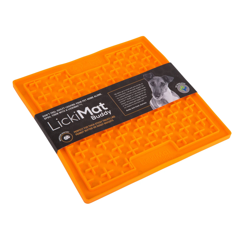 Billede af Orange Lickmat 20 cm - Lickimat Buddy hos Gilpa ApS