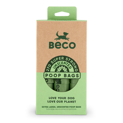 270 hundeposer fra Beco. 18 ruller øko høm høm plastposer