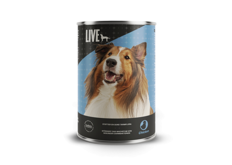 LIVE Dog Vådfoder med Kylling - 395 gram