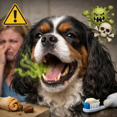 Hunde med dårlig ånde - find fode råd her