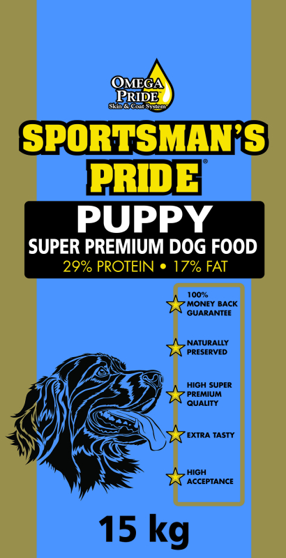 15 kg Sportsman's Pride Puppy (blå) - hvalpefoder med kylling