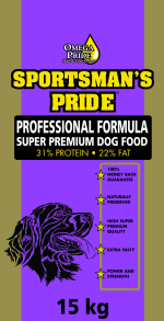 15 kg Sportsman's Pride Professional Formula hundefoder til aktive hunde.
