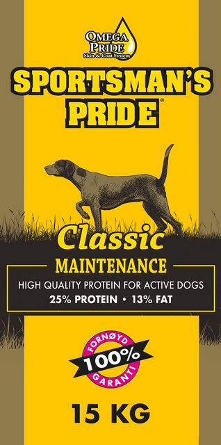 15 kg Sportsman ́s Pride Classic Maintenance (gul) - voksenfoder til hunde