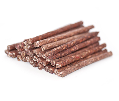Rødlige tyggepinde til hunde -  Munchy beef tyggeben, 700 gram