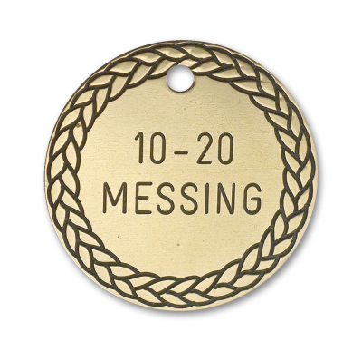 Hundetegn med ornament i 33 mm